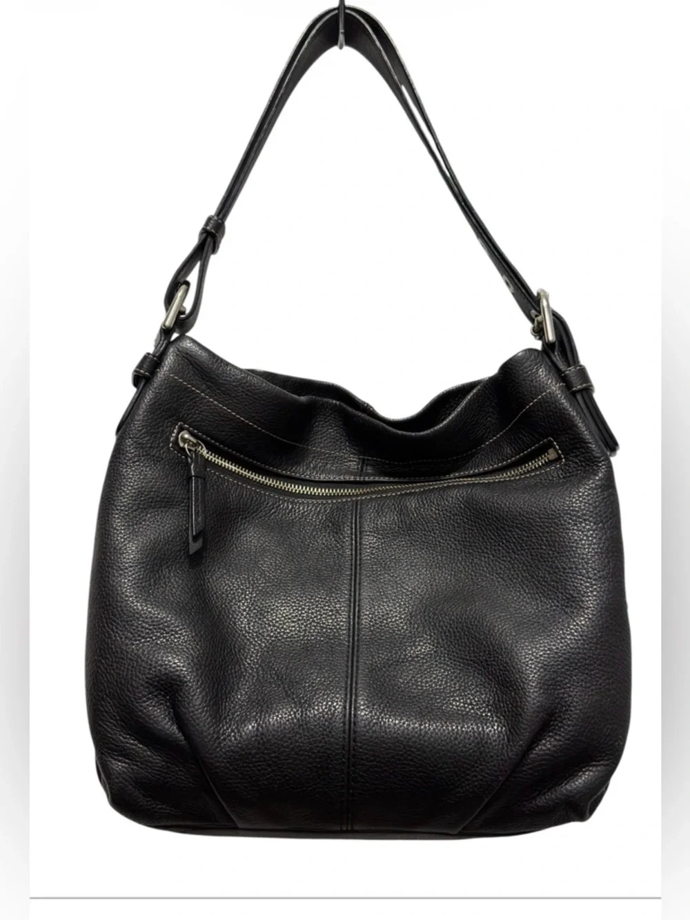 Coach Black Leather Hobo shoulder body bag F15064